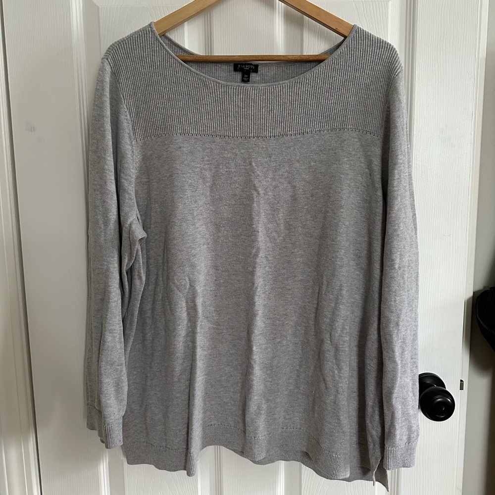 TALBOTS • gray comfy sweater